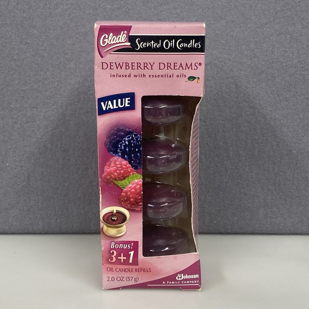 Glade Scented Oil Candle Refills Set of 4 Dewberry Dreams